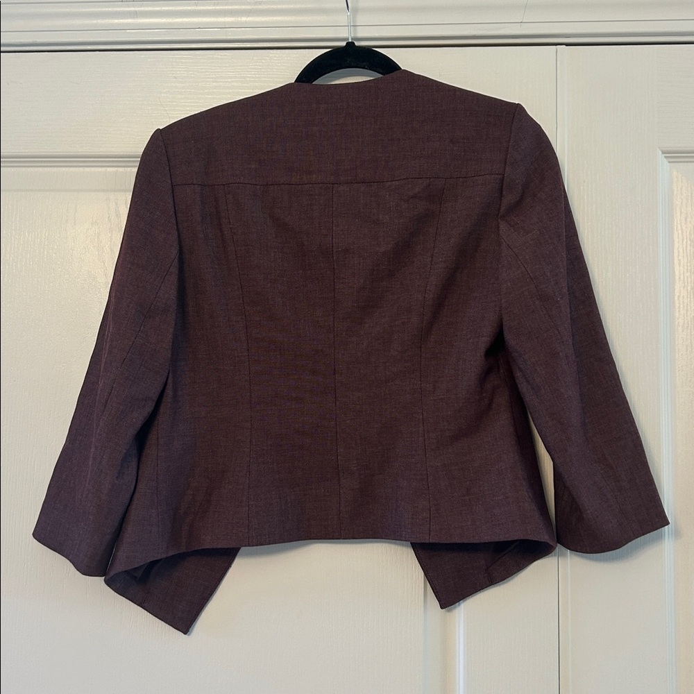Express Maroon Open-Front Blazer - Picture 5 of 6